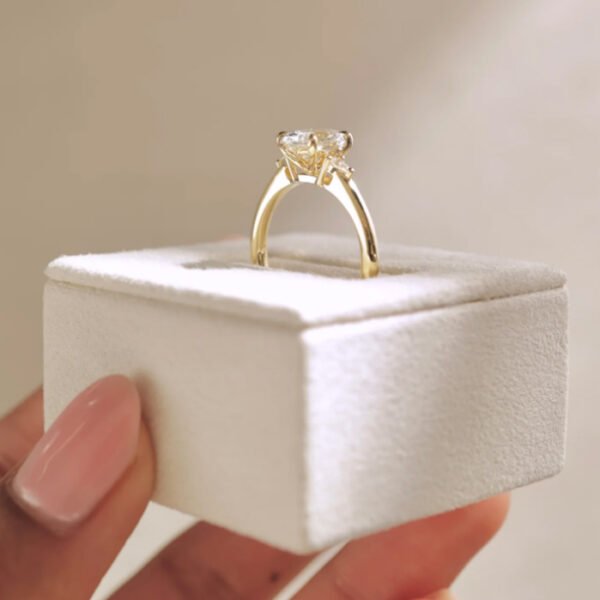 Odette - Round and Marquise Accent Stones Wedding Ring - Image 2