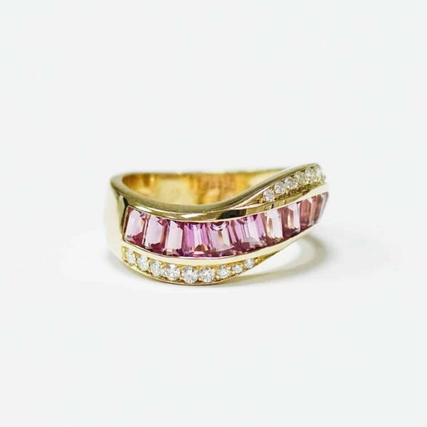 Odette - Round and Marquise Accent Stones Wedding Ring - Image 19