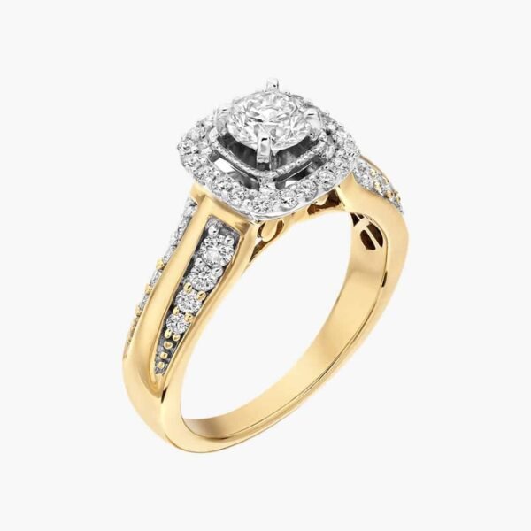 Odette - Round and Marquise Accent Stones Wedding Ring - Image 20