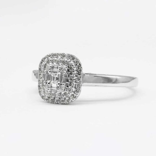 Odette - Round and Marquise Accent Stones Wedding Ring - Image 17