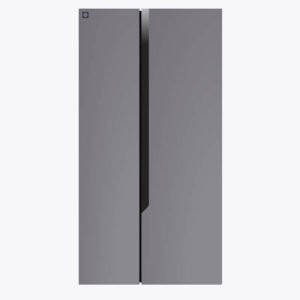 36″ Side-by-Side Refrigerator and Freezer with 25 Cubic Ft. Total Capacity, Black